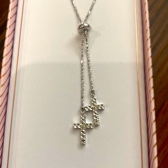 Adjustable Double Cross Necklace - Picture 2 of 2